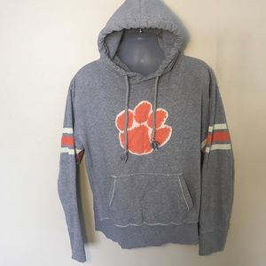 Clemson Tigers Distressed Pullover Hoodie Sz Large